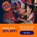 Dave & Buster Gift Card indirimi