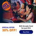 Dave & Busters oyun salonlarında indirim