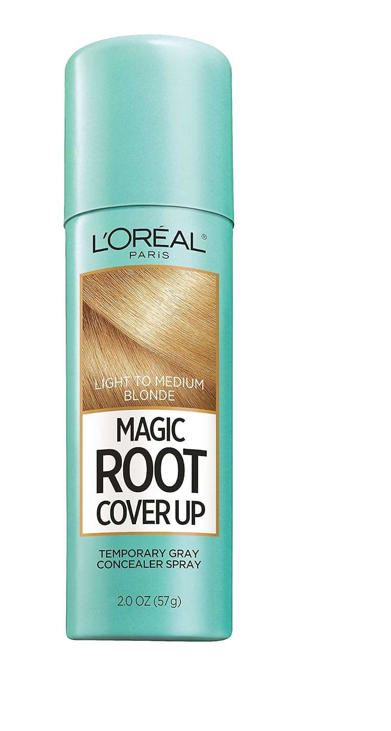 L’Oréal Paris Magic Retouch kök kapatıcı sprey, saçlarda beyaz kapatırken görüntü.