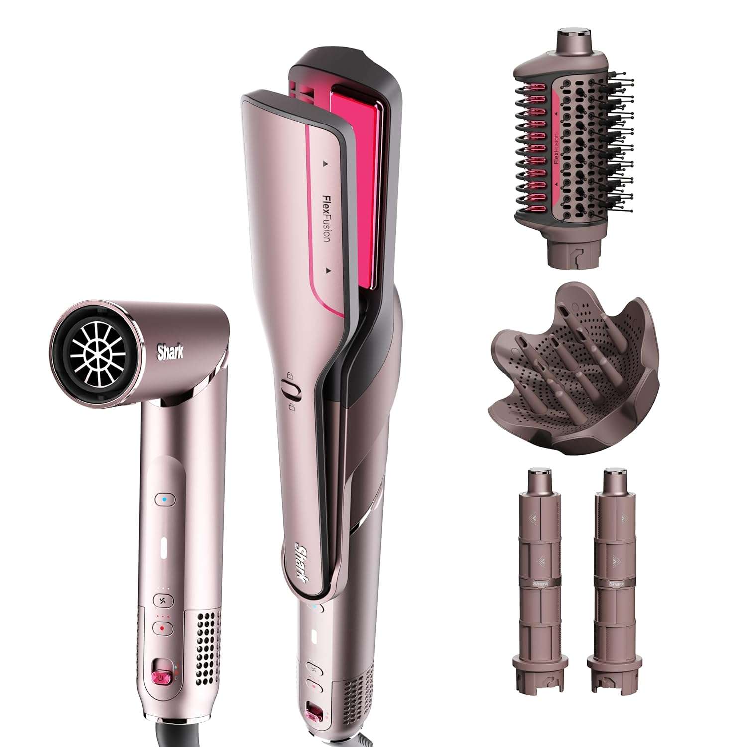 91- Shark FlexFusion Wet/Dry Hair Styler & Straightener (Cosmic Blush)