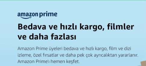 Bedava veya Avantajlı Amazon Prime üyeliği
