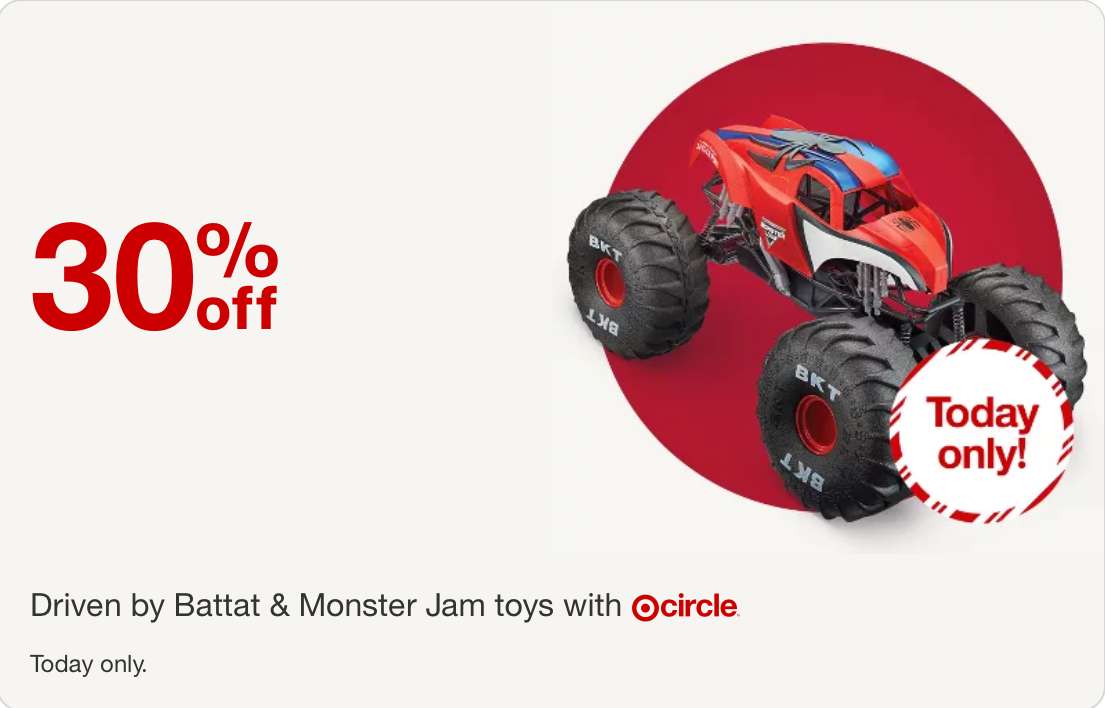 Target Driven by Battat & Monster Jam oyuncaklarda %30 indirim 