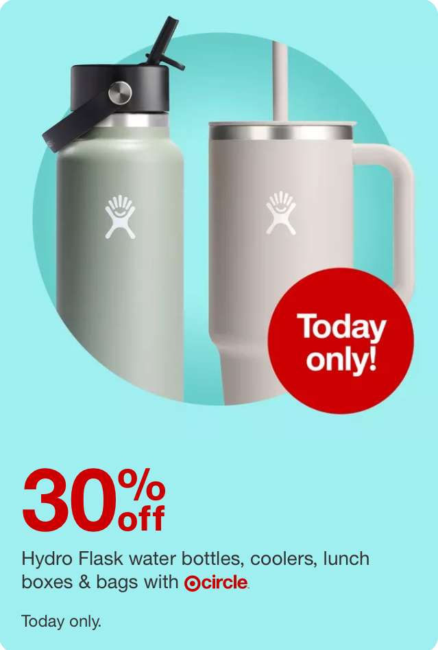 Target Hydro Flask ürünlerinde %30 indirim