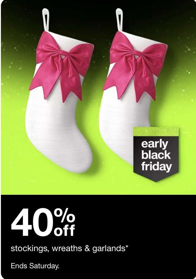 Target Christmas dekorasyon ürünlerinde %40 indirim 