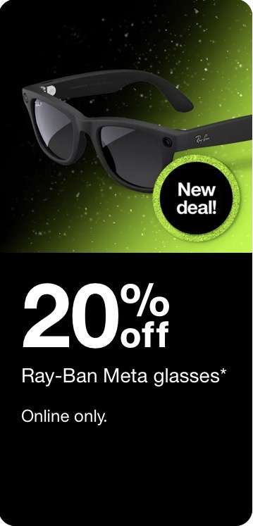 Target Ray-Ban Meta gözlüklerde %20 indirim 