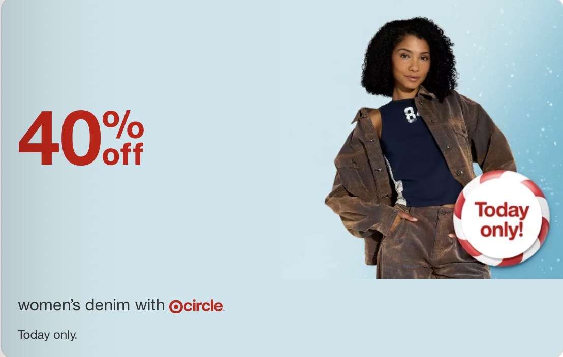 Target kadın kot kıyafetlerde %40 indirim 