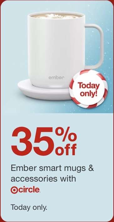 Target Ember akıllı kupalarda %35 indirim 
