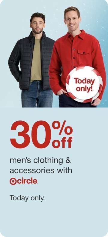 Target erkek kıyafetlerinde %30 indirim 