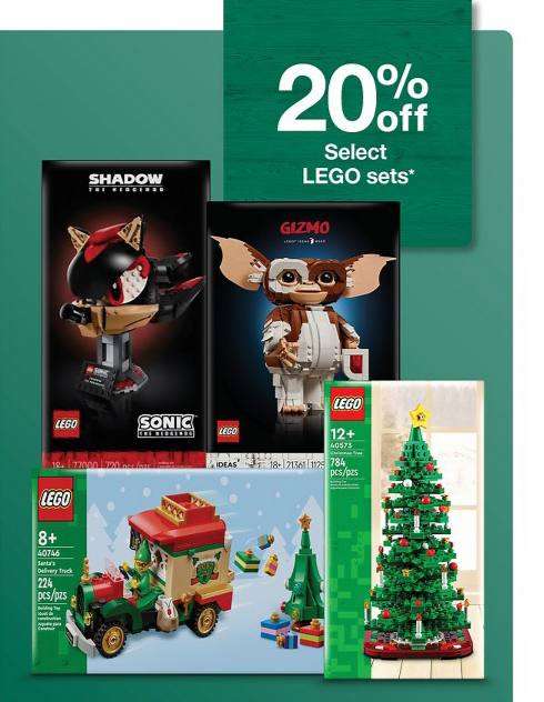 Target seçili LEGO oyuncaklar %20 indirimli