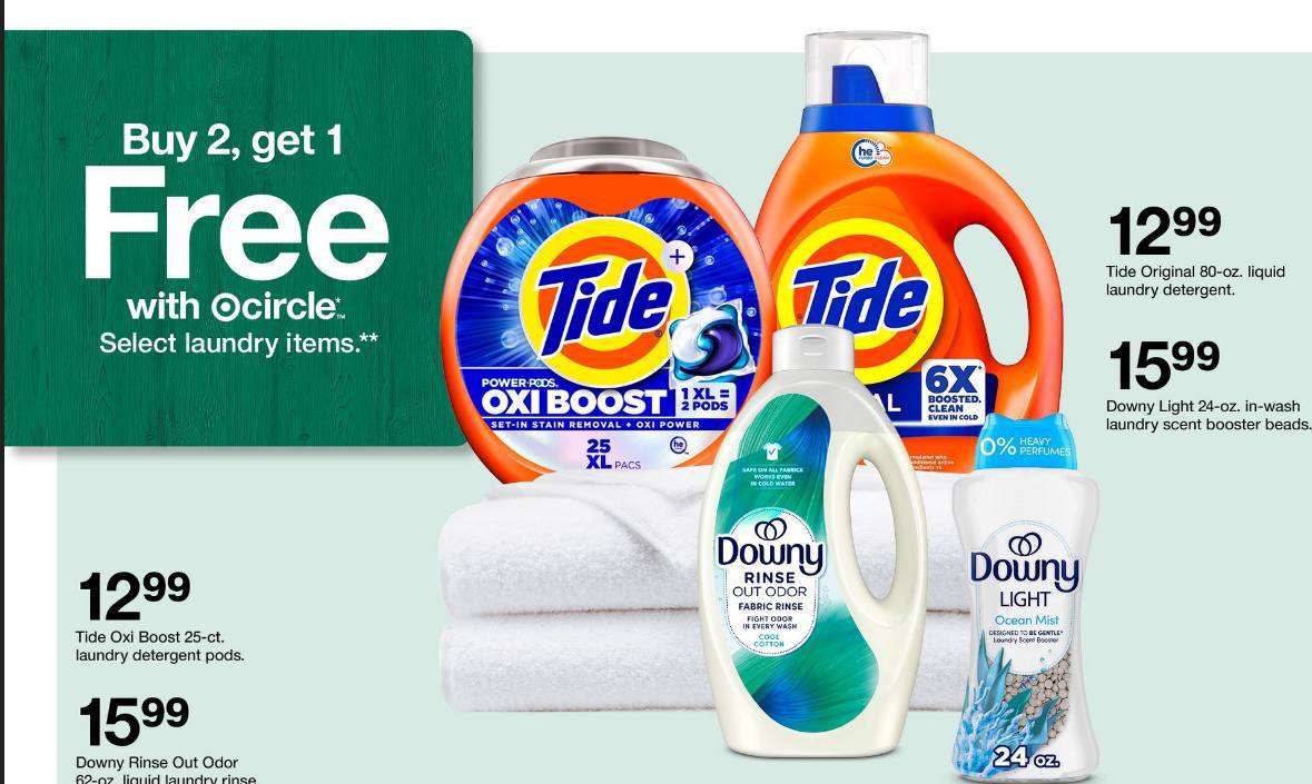 Target çamaşır yıkama ürünlerinde 2 alana 1 bedava