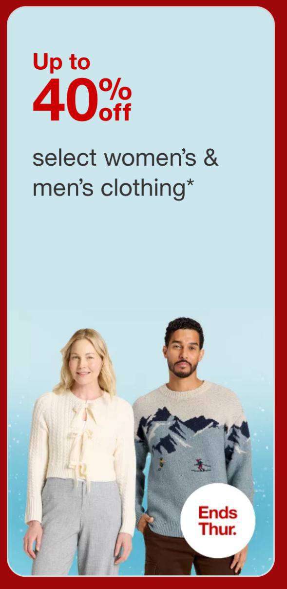 Target kıyafetlerde %40’a varan indirim 