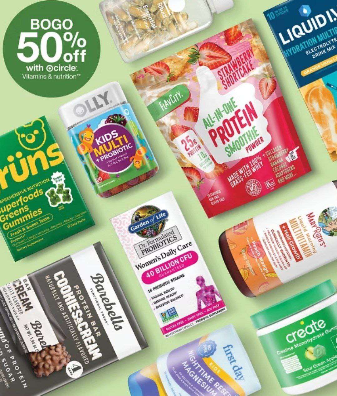 Target sağlık ürünlerinde 1 alana 2. %50 indirimli 