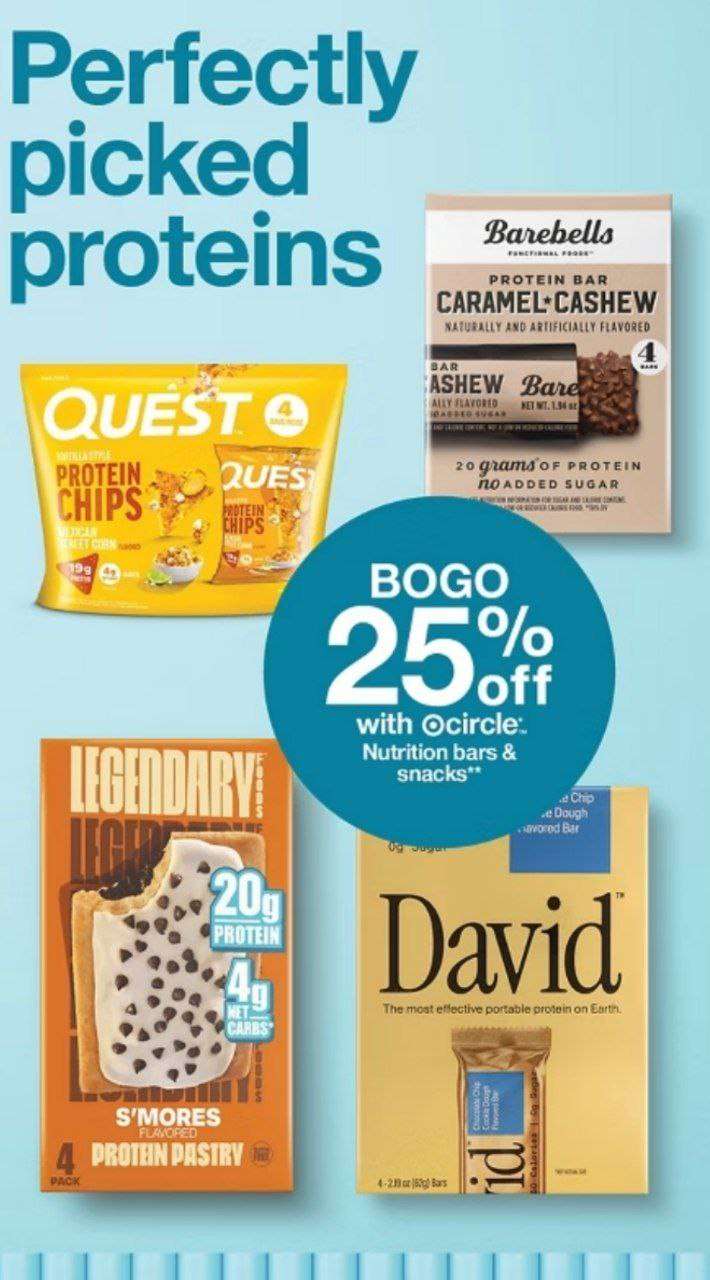 Target atıştırmalık barlarda 1 alana 2. %25 indirimli