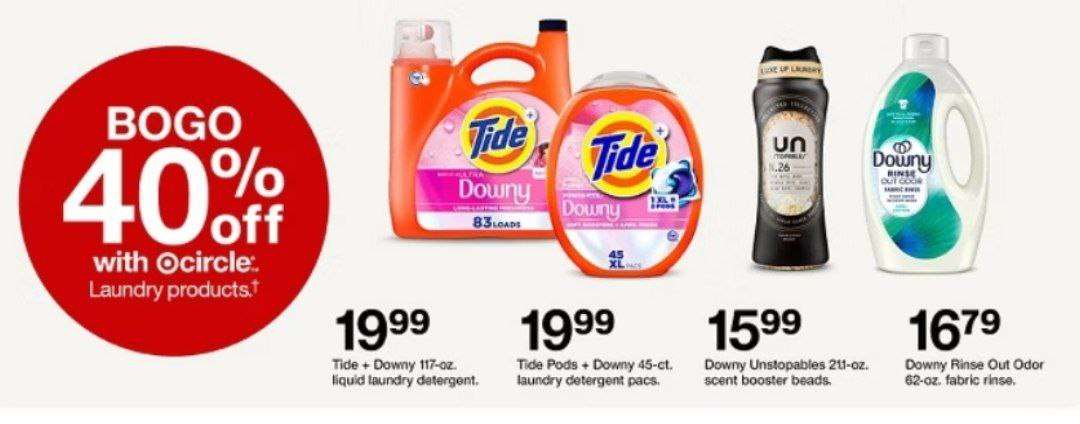 Target çamaşır deterjanı ürünlerinde 1 alana 2. %40 indirimli 
