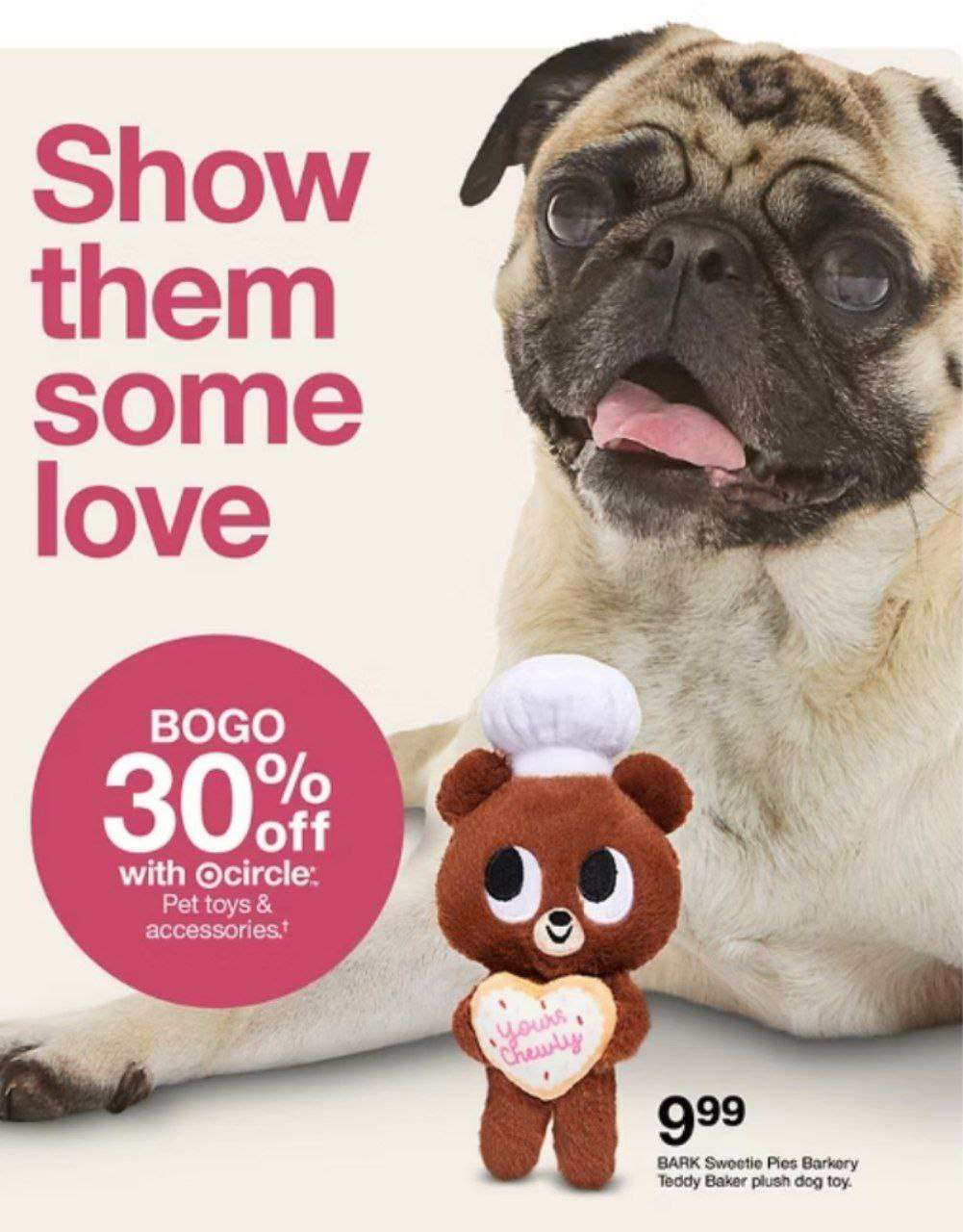 Target evcil hayvan oyuncaklarında 1 alana 2. %30 indirim 