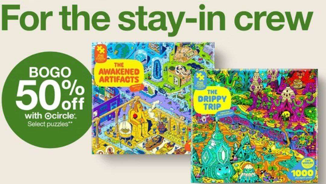 Target puzzle oyunlarında 1 alana 2. %50 indirimli