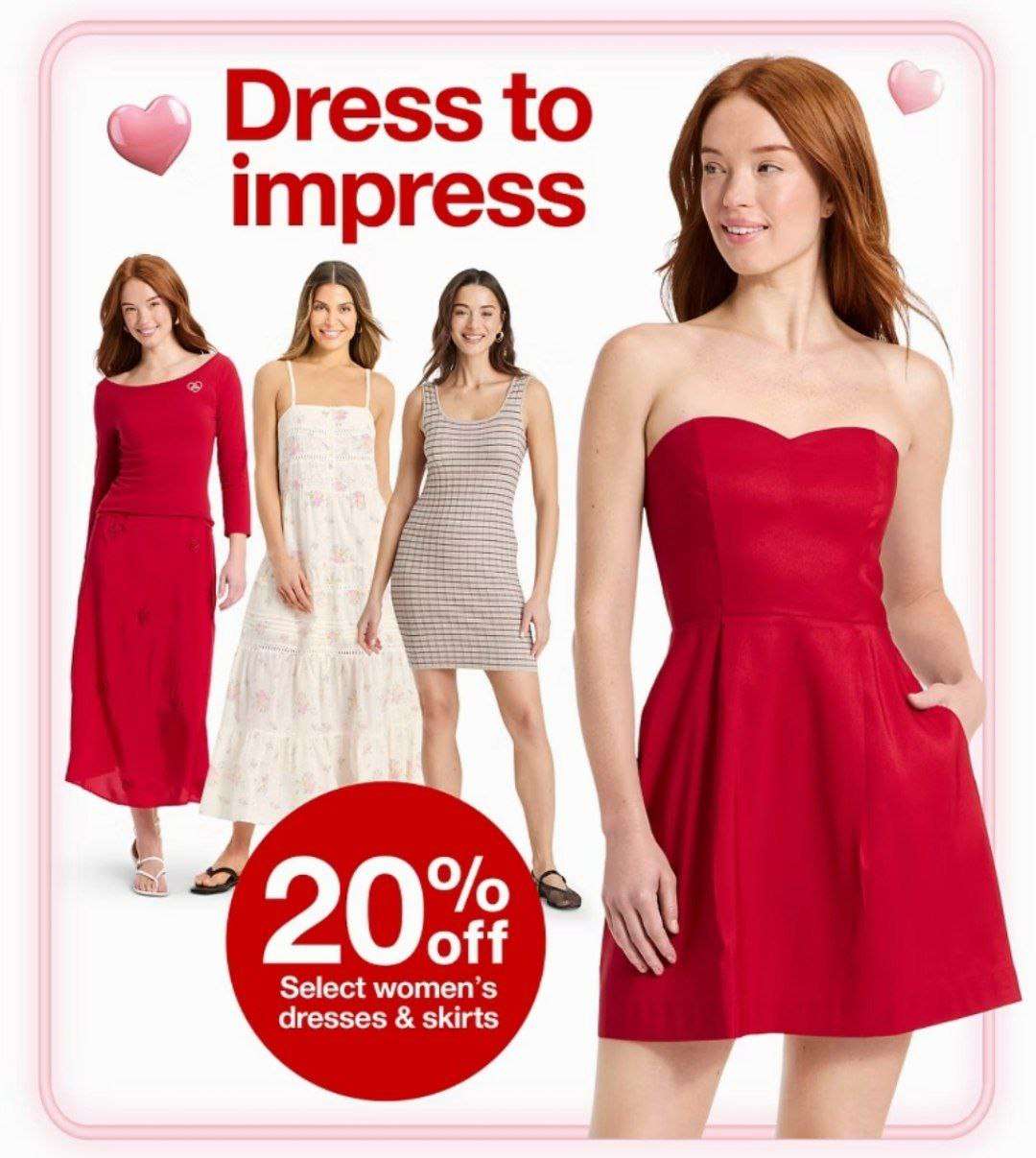 Target kadın etek ve elbiselerde %20 indirim 
