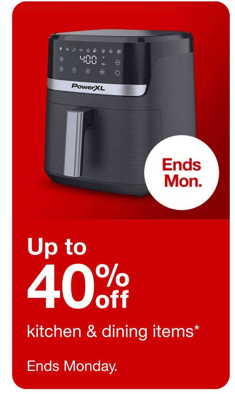 Target mutfak ürünlerinde %40’a varan indirim 