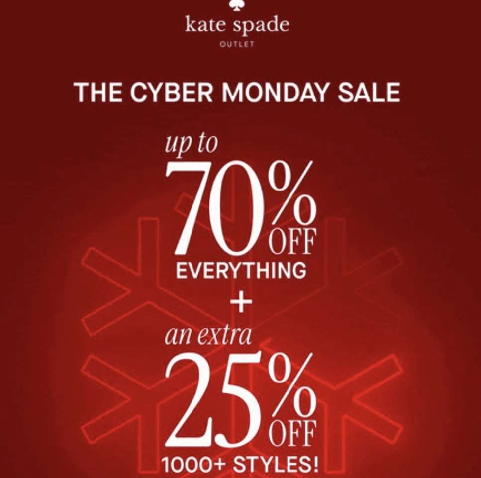 Kate Spade çantalarda %70’e varan indirime ek %25 Cyber Monday indirimi