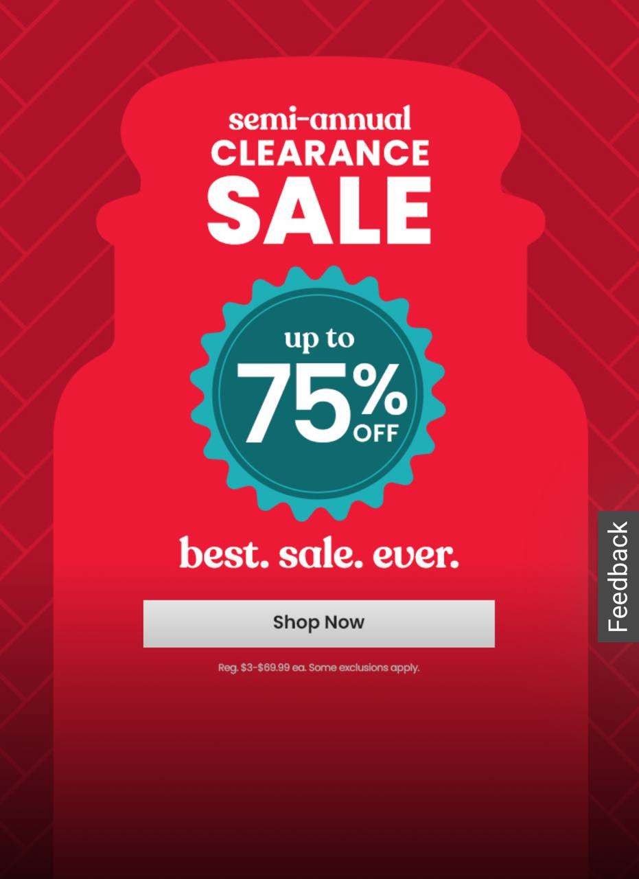 Yankee Candle ürünlerinde %75’e varan indirime ek %15 indirim 