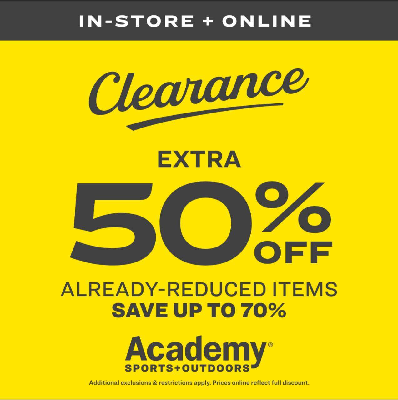 Academy ürünlerinde extra %50 indirim