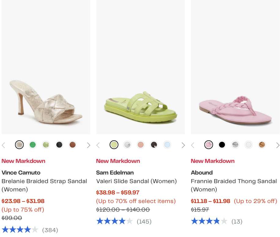 Nordstrom ayakkabılarda indirim