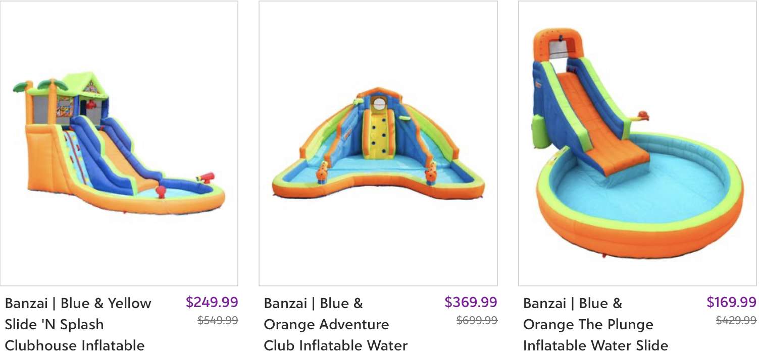 





                                                     Zulily’de şişme şu kaydıraklarında  indirim