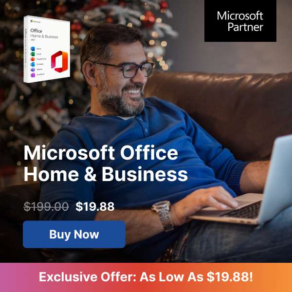 Microsoft Office Home & Business ömür boyu lisansını sadece $19.88'a edinin. Bu, normal fiyatın üzerinde %91 tasarruf sağlayan bir fırsattır. Bu lisans, tek seferlik bir satın alma işlemidir ve aylık ücret gerektirmez.