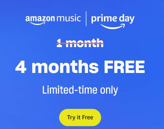 Herkese 4 ay boyunca bedava Amazon Music aboneliği