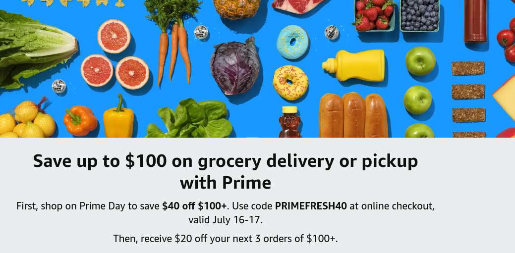 Amazon'dan Prime Day'e özel BEDAVA $40 market alışverişi