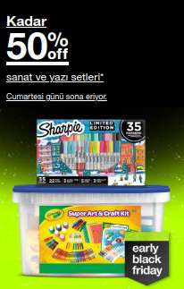 Target boya kalemlerinde %50'ye varan indirim