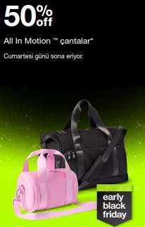 Target çantalarda %50 indirim
