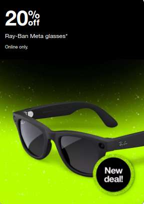 Target Ray-Ban meta gözlüklerde %20 indirim