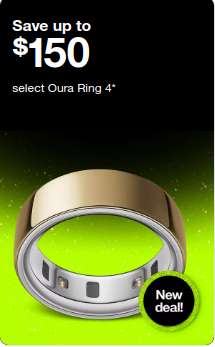 Target Oura Ring 4 $150 indirim