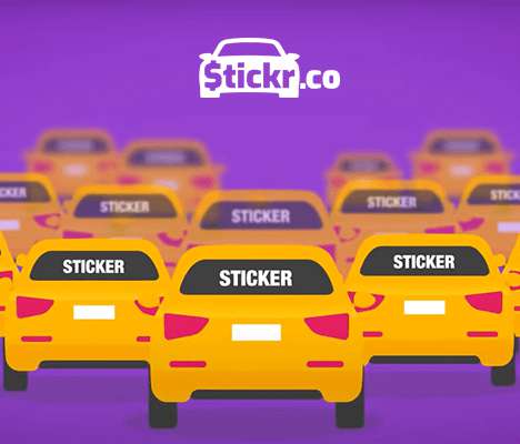 Stickr - Arabanın arka camına etiket yapıştırarak para kazan 