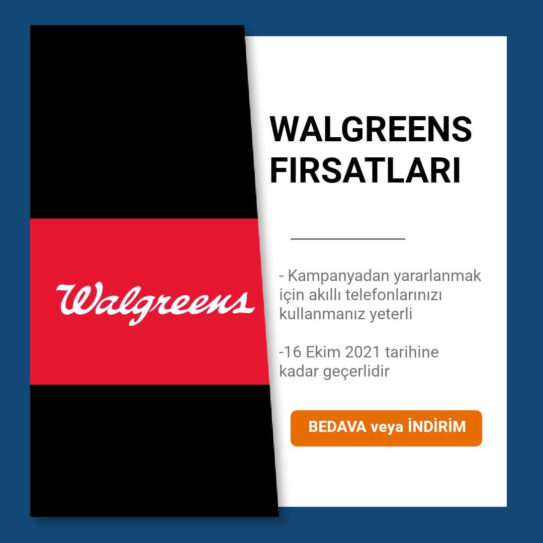 





                                                     Walgreens Fırsatları-16 Ekim'e kadar geçerlidir.
