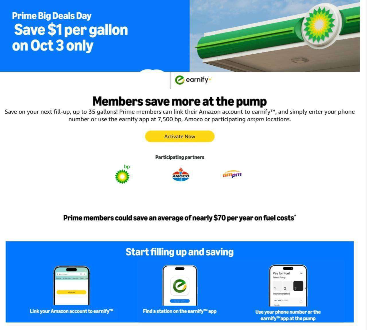 Exclusive Fuel Savings for Amazon Prime Members on October 3rd!